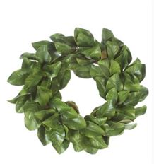 WREATH MAGNOLIA 28" GREEN