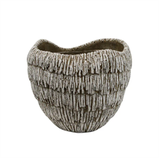PLANTER SCULPTURAL 7"X8.25" TAN